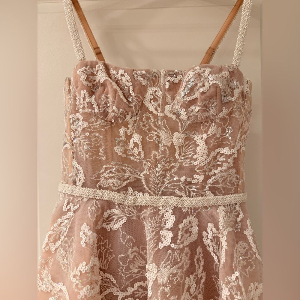 NWOT Bronx and Banco Midnight Bridal Sequin Mini Dress in White - Picture 6 of 15